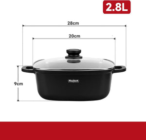 Pot Induction Pots with glass lid Cooking pots for induction, with non-stick coating, dishwasher safe, soup pot