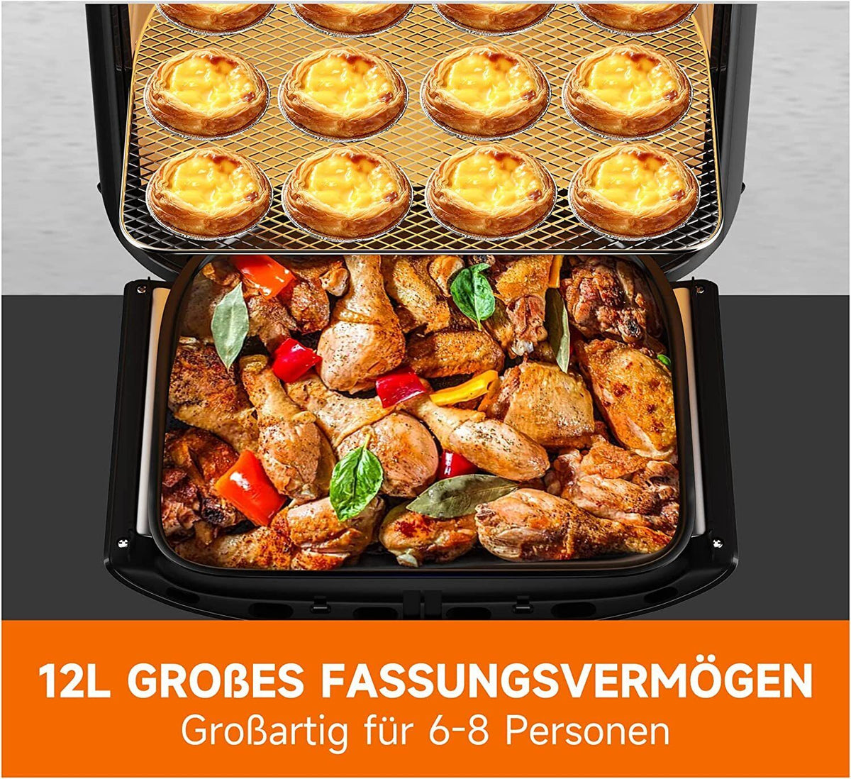 HOMELUX Airfryer - 70-200°C Temperaturbereich